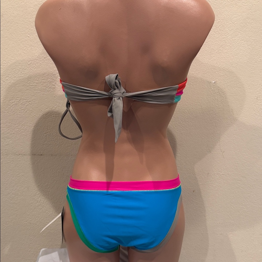 NWT ABS by Allen Schwartz bandeau bikini set size 8 - Picture 3 of 6